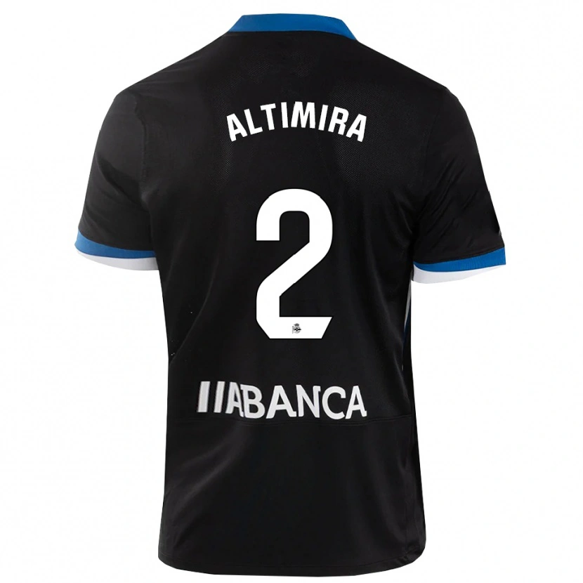 Danxen Hombre Camiseta Adrià Altimira #2 Negro Azul Blanco 2ª Equipación 2026/27 La Camisa México