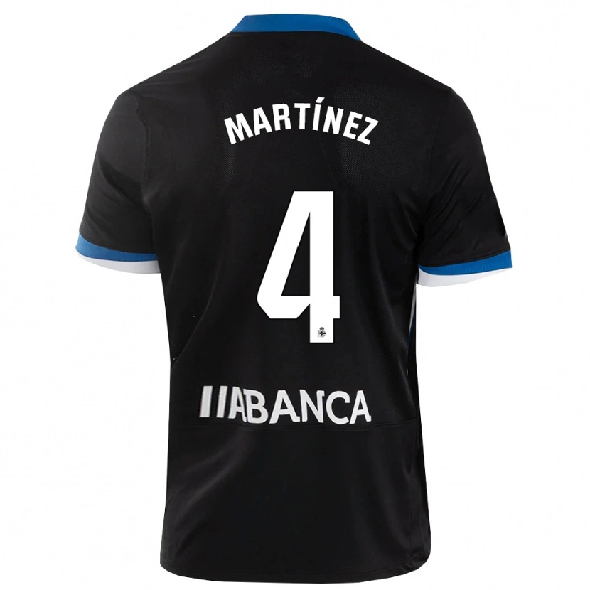 Danxen Hombre Camiseta Pablo Martínez #4 Negro Azul Blanco 2ª Equipación 2026/27 La Camisa México