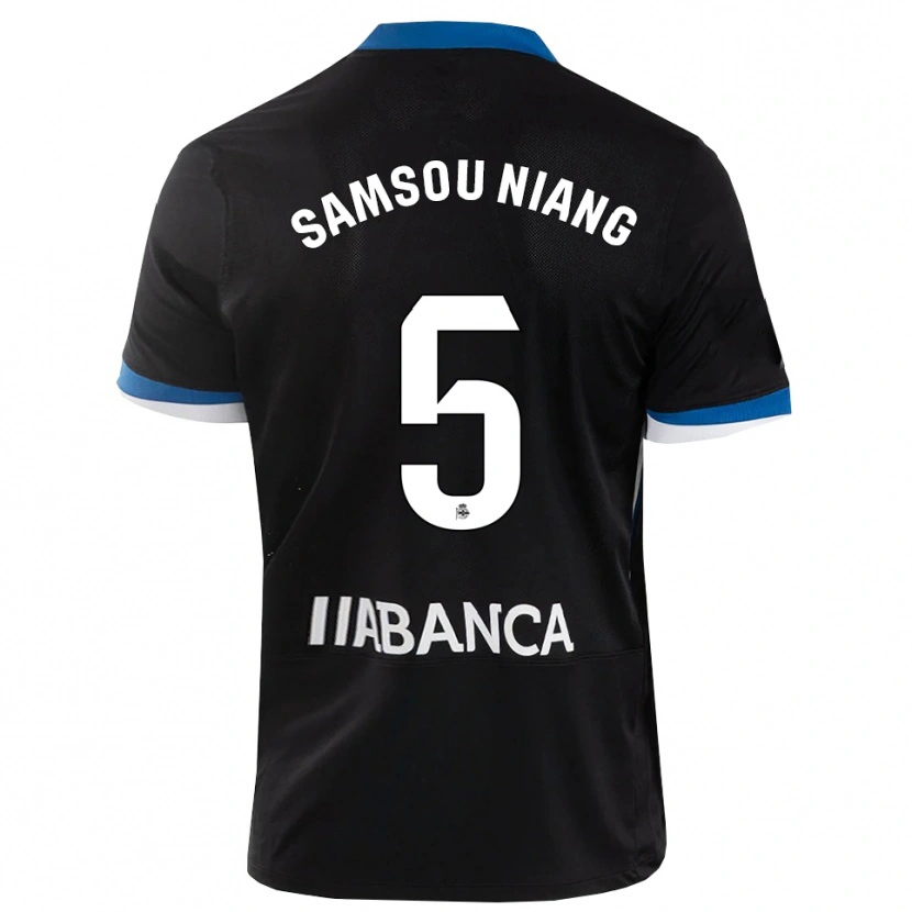 Danxen Hombre Camiseta Papa Samsou Niang #5 Negro Azul Blanco 2ª Equipación 2026/27 La Camisa México