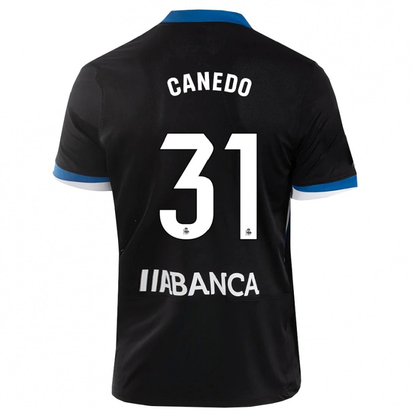 Danxen Hombre Camiseta Damián Canedo #31 Negro Azul Blanco 2ª Equipación 2026/27 La Camisa México