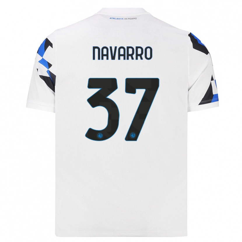Danxen Hombre Camiseta Albert Navarro #37 Blanco Rojo Azul 2ª Equipación 2026/27 La Camisa México