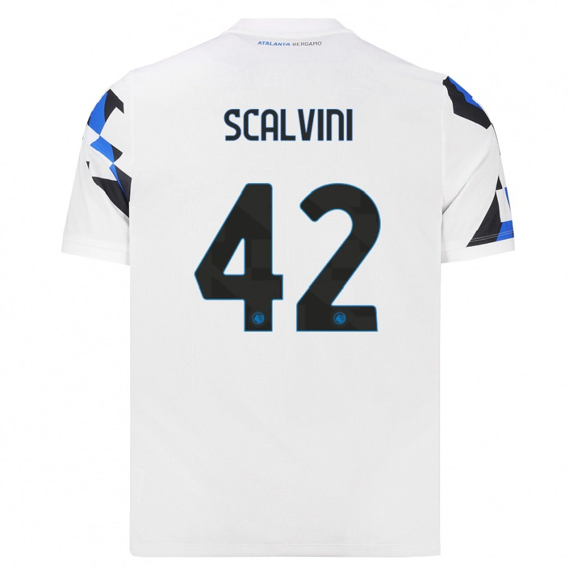 Danxen Hombre Camiseta Giorgio Scalvini #42 Blanco Rojo Azul 2ª Equipación 2026/27 La Camisa México