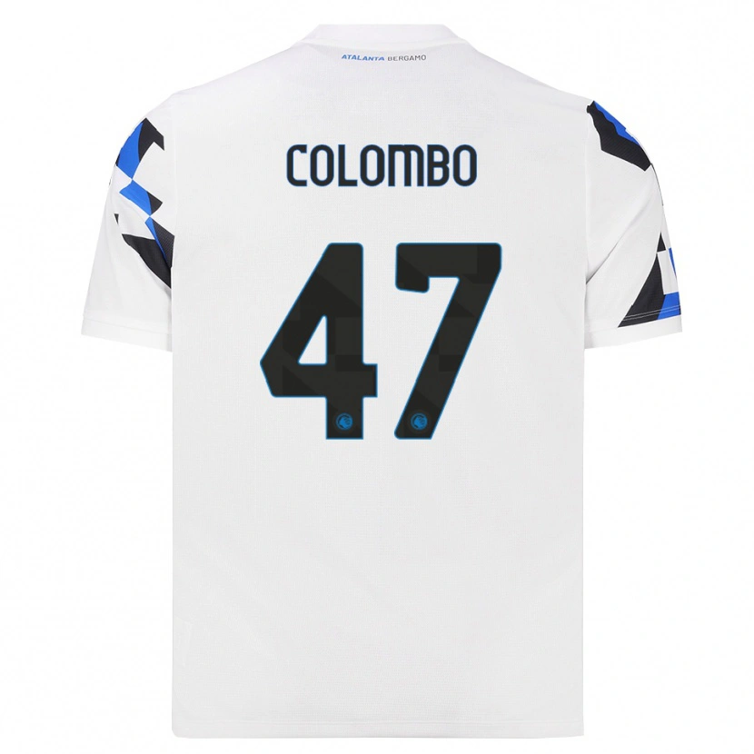 Danxen Hombre Camiseta Matteo Colombo #47 Blanco Rojo Azul 2ª Equipación 2026/27 La Camisa México