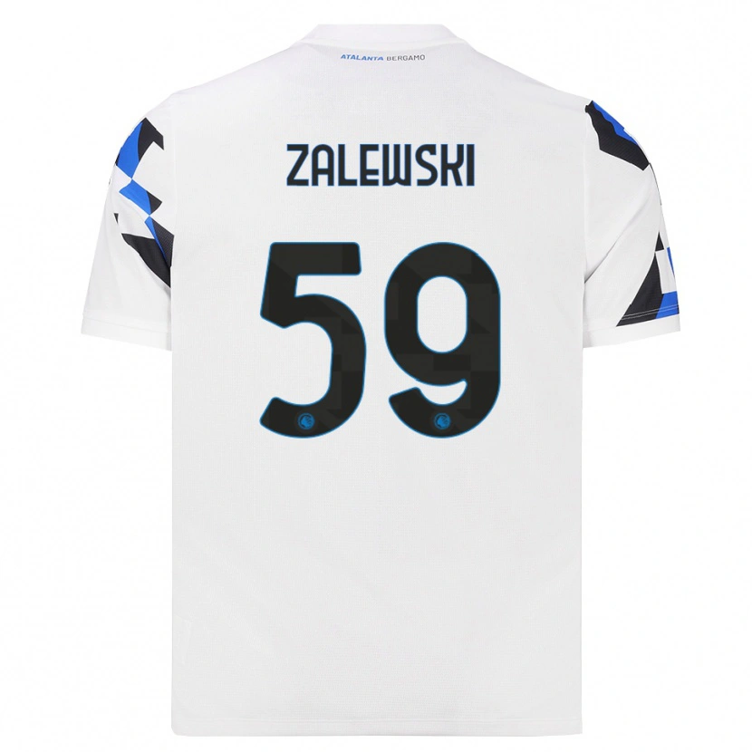 Danxen Hombre Camiseta Nicola Zalewski #59 Blanco Rojo Azul 2ª Equipación 2026/27 La Camisa México