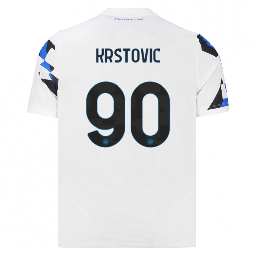 Danxen Hombre Camiseta Nikola Krstović #90 Blanco Rojo Azul 2ª Equipación 2026/27 La Camisa México