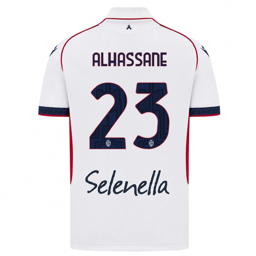 Danxen Hombre Camiseta Rahim Alhassane #23 Blanco Rojo Azul Real 2ª Equipación 2026/27 La Camisa México
