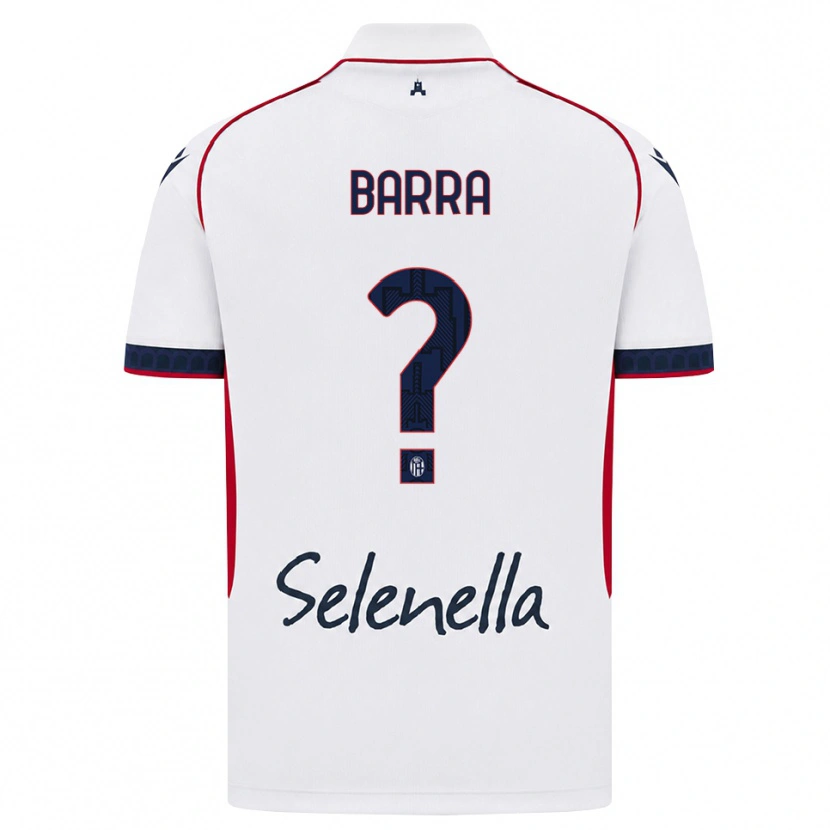 Danxen Hombre Camiseta Edoardo Barra #0 Blanco Rojo Azul Real 2ª Equipación 2026/27 La Camisa México
