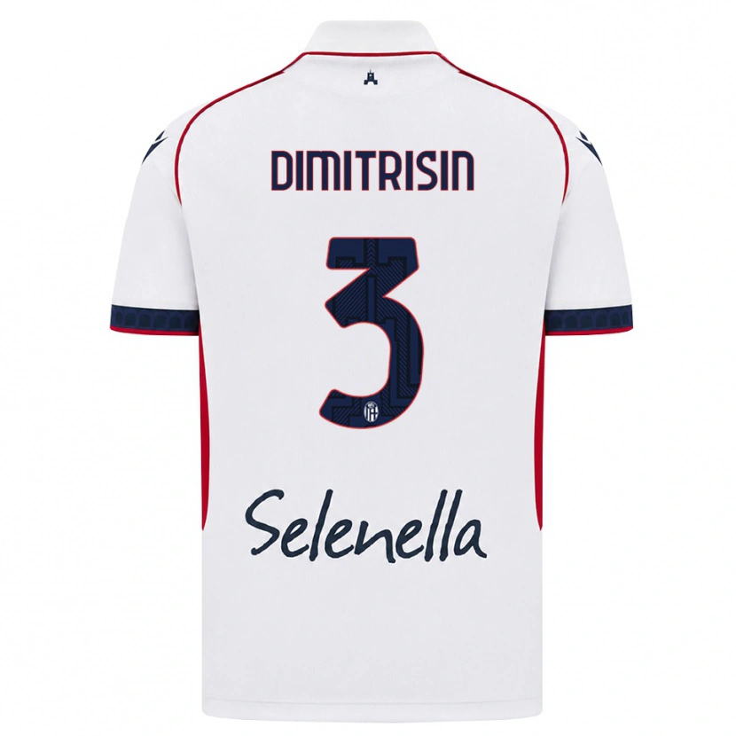 Danxen Hombre Camiseta Danila Dimitrișin #3 Blanco Rojo Azul Real 2ª Equipación 2026/27 La Camisa México