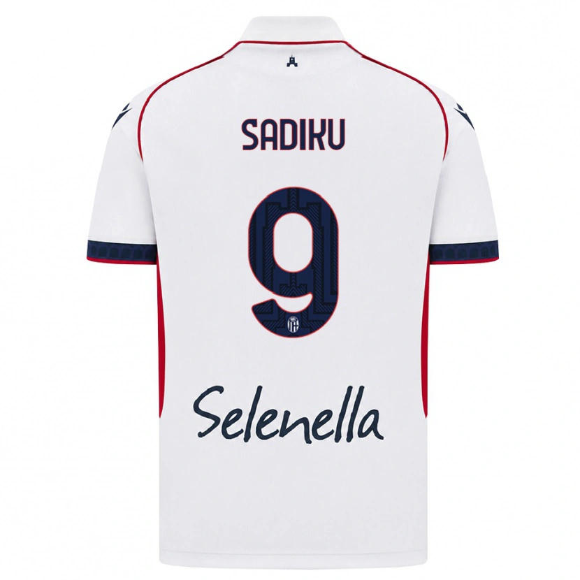 Danxen Hombre Camiseta Bamir Sadiku #9 Blanco Rojo Azul Real 2ª Equipación 2026/27 La Camisa México