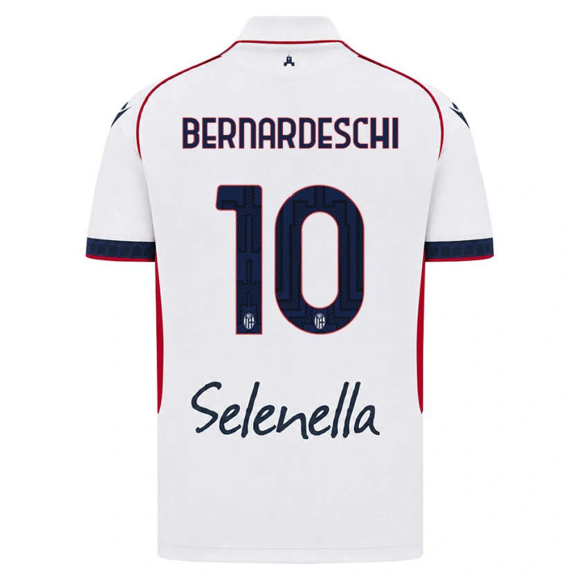 Danxen Hombre Camiseta Federico Bernardeschi #10 Blanco Rojo Azul Real 2ª Equipación 2026/27 La Camisa México