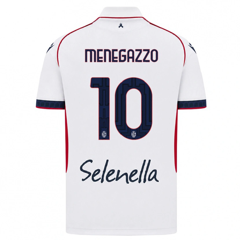 Danxen Hombre Camiseta Lorenzo Menegazzo #10 Blanco Rojo Azul Real 2ª Equipación 2026/27 La Camisa México