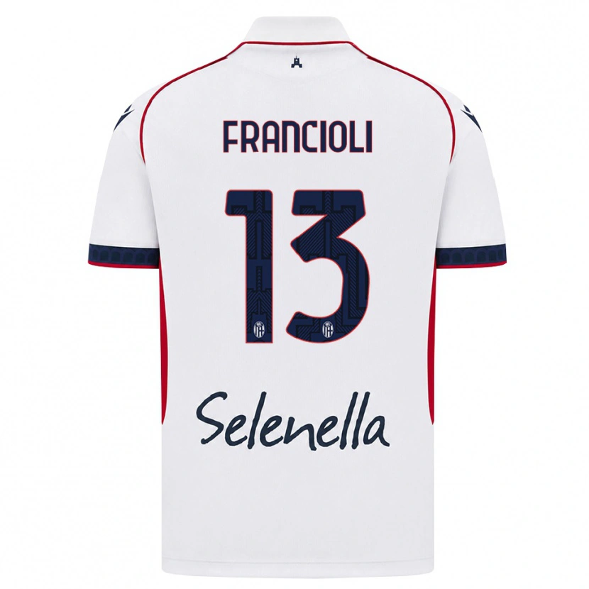 Danxen Hombre Camiseta Diego Francioli #13 Blanco Rojo Azul Real 2ª Equipación 2026/27 La Camisa México
