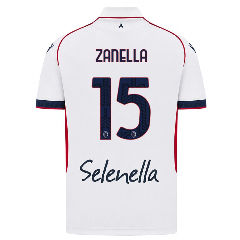 Danxen Hombre Camiseta Jacopo Zanella #15 Blanco Rojo Azul Real 2ª Equipación 2026/27 La Camisa México