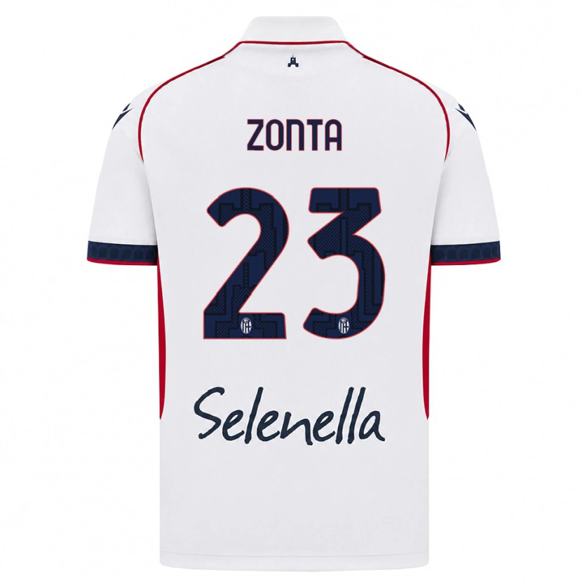 Danxen Hombre Camiseta Alessandro Zonta #23 Blanco Rojo Azul Real 2ª Equipación 2026/27 La Camisa México