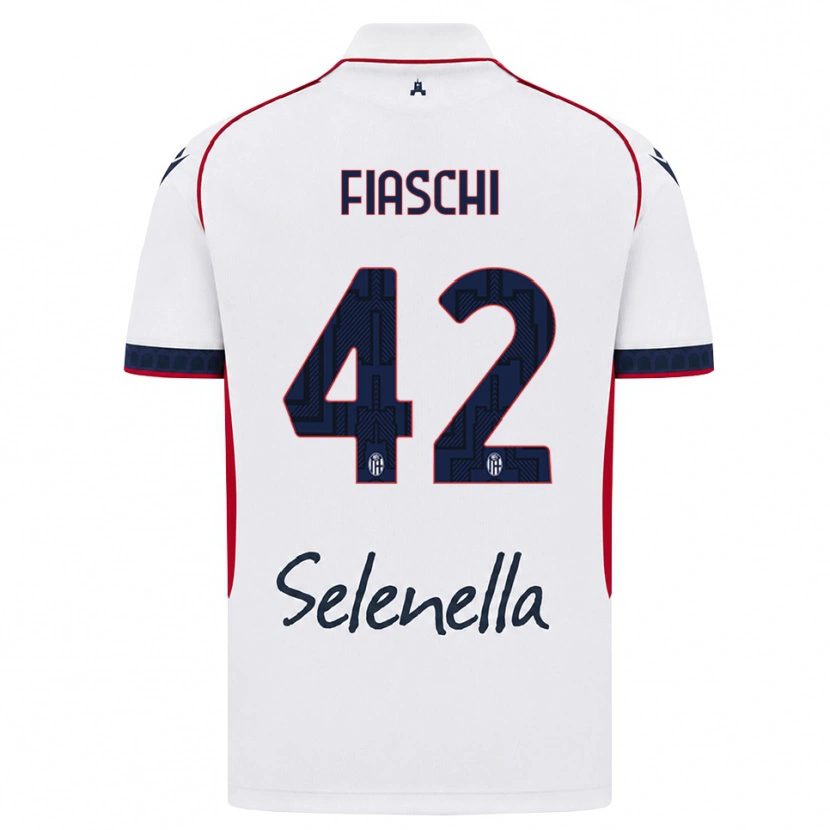 Danxen Hombre Camiseta Marco Fiaschi #42 Blanco Rojo Azul Real 2ª Equipación 2026/27 La Camisa México
