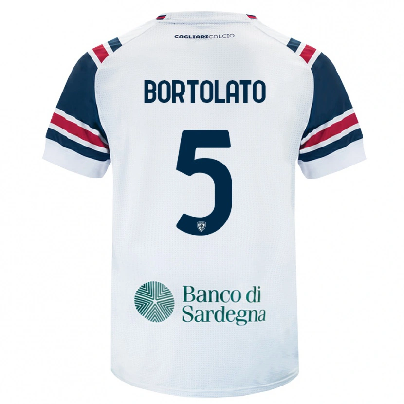 Danxen Hombre Camiseta Filippo Bortolato #5 Blanco Rojo Verde 2ª Equipación 2026/27 La Camisa México