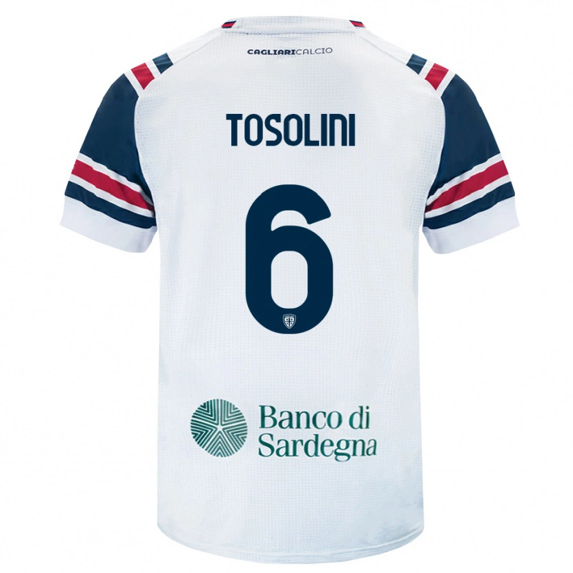Danxen Hombre Camiseta Nicolas Tosolini #6 Blanco Rojo Verde 2ª Equipación 2026/27 La Camisa México