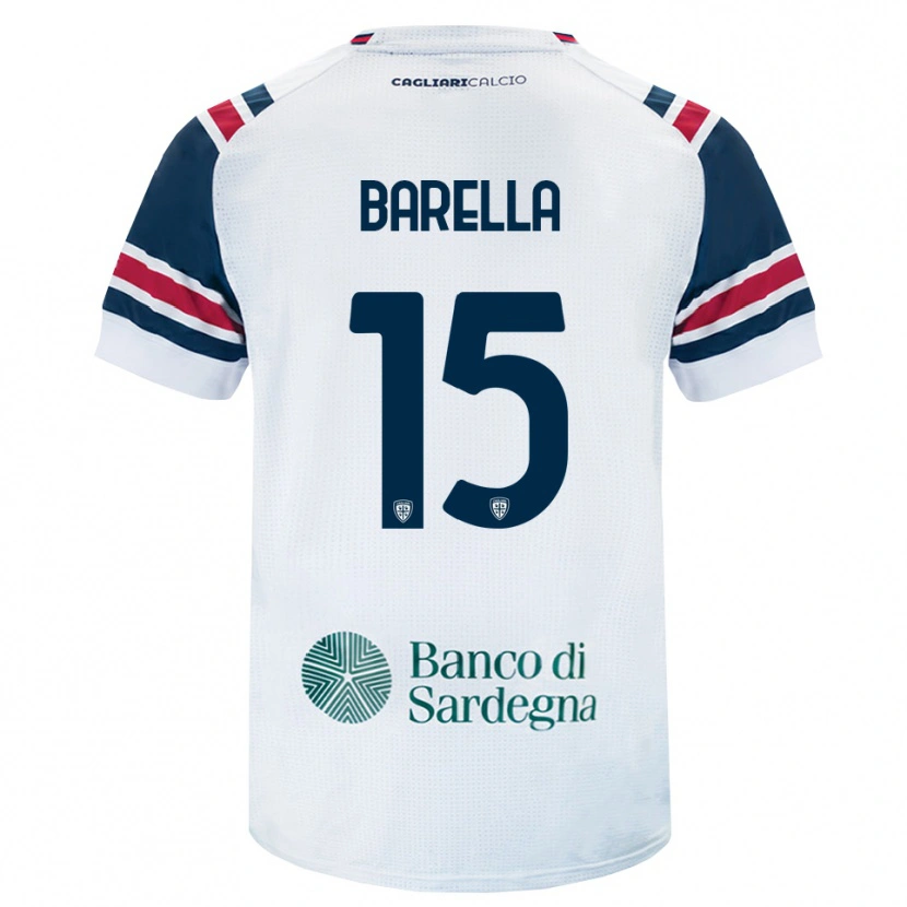 Danxen Hombre Camiseta Elia Barella #15 Blanco Rojo Verde 2ª Equipación 2026/27 La Camisa México