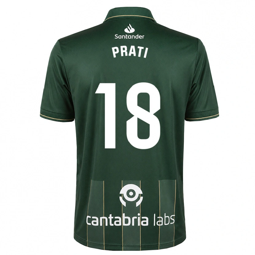 Danxen Hombre Camiseta Matteo Prati #18 Gris Pizarra Oscuro Blanco 2ª Equipación 2026/27 La Camisa México