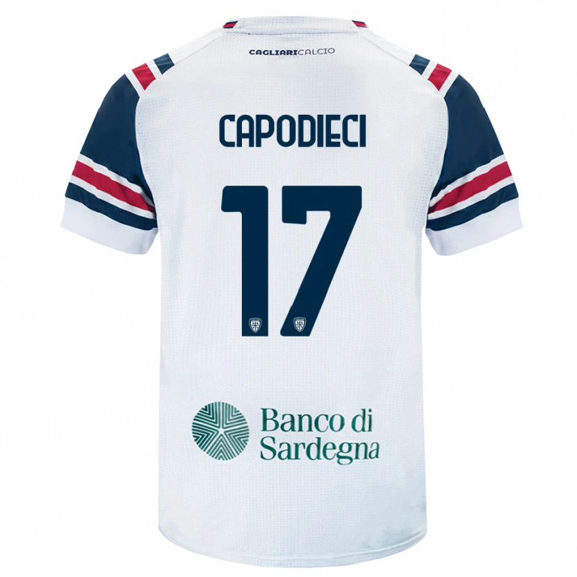 Danxen Hombre Camiseta Loris Capodieci #17 Blanco Rojo Verde 2ª Equipación 2026/27 La Camisa México