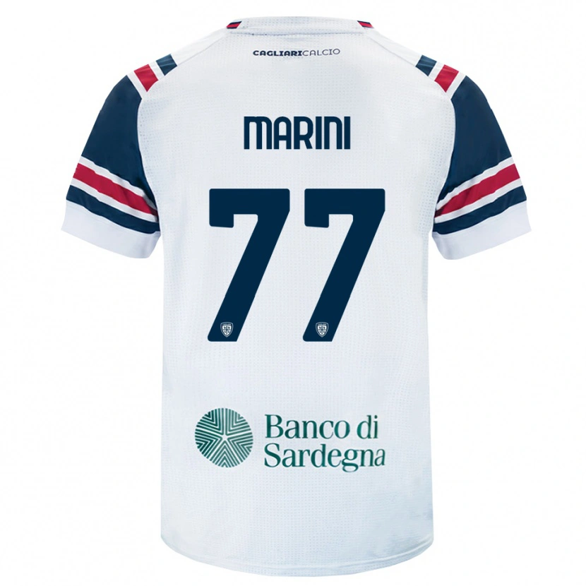 Danxen Hombre Camiseta Matteo Marini #77 Blanco Rojo Verde 2ª Equipación 2026/27 La Camisa México