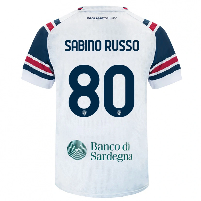 Danxen Hombre Camiseta Alessandro Sabino Russo #80 Blanco Rojo Verde 2ª Equipación 2026/27 La Camisa México