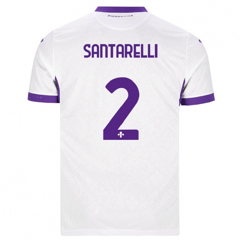 Danxen Hombre Camiseta Andrea Santarelli #2 Blanco Morado 2ª Equipación 2026/27 La Camisa México