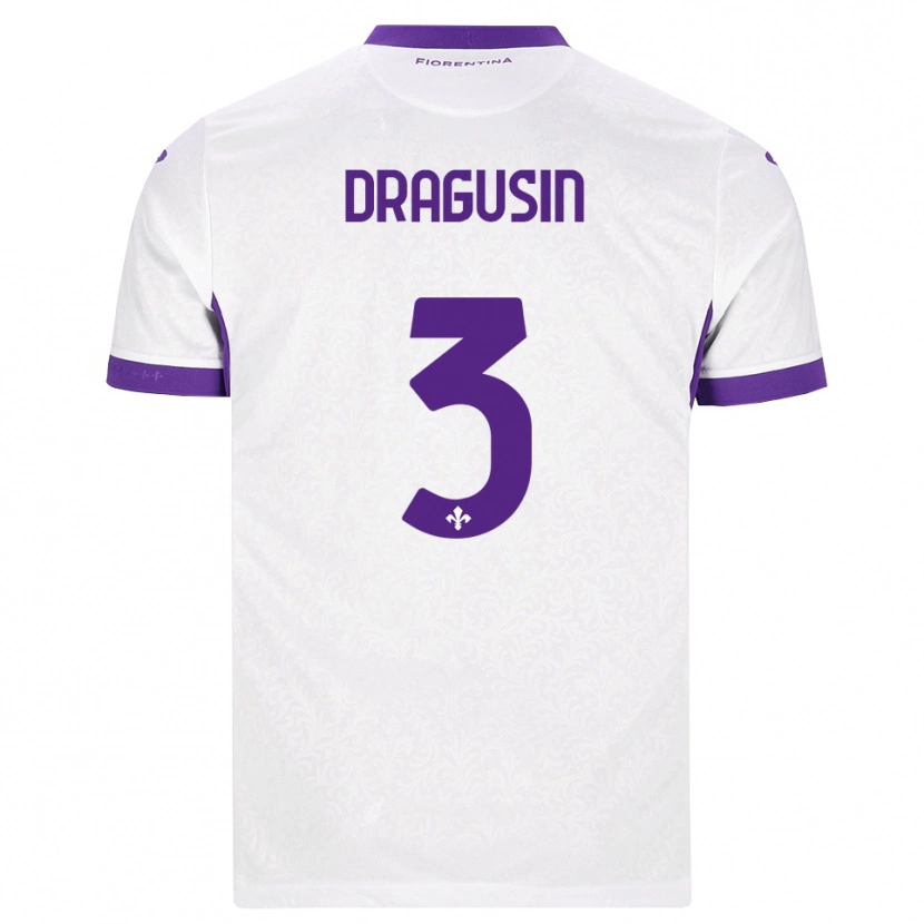 Danxen Hombre Camiseta Radu Drăgușin #3 Blanco Morado 2ª Equipación 2026/27 La Camisa México