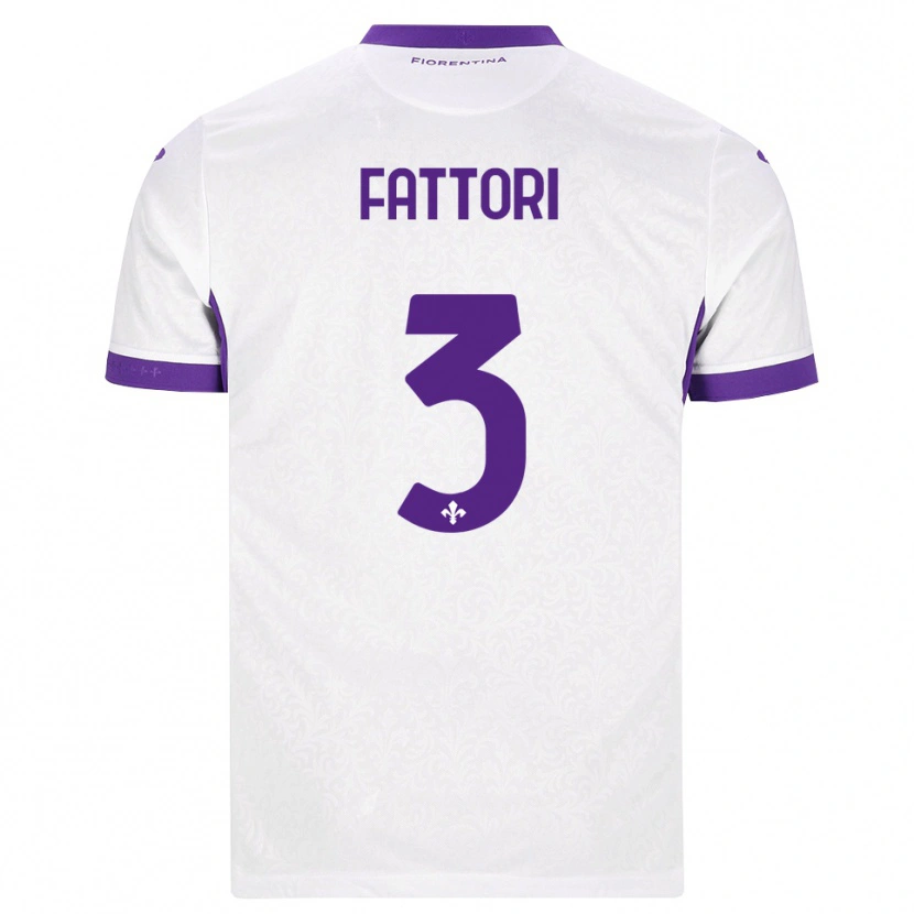 Danxen Hombre Camiseta Filippo Fattori #3 Blanco Morado 2ª Equipación 2026/27 La Camisa México