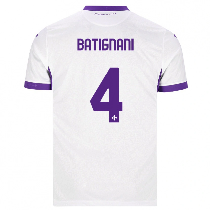 Danxen Hombre Camiseta Francesco Batignani #4 Blanco Morado 2ª Equipación 2026/27 La Camisa México