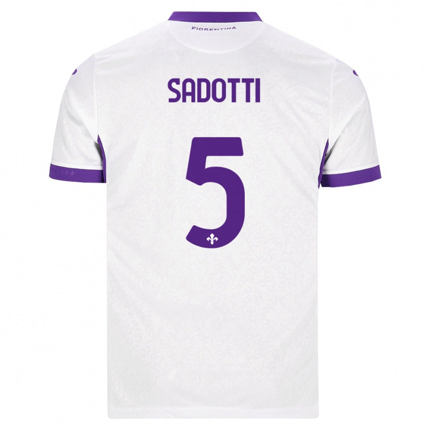 Danxen Hombre Camiseta Edoardo Sadotti #5 Blanco Morado 2ª Equipación 2026/27 La Camisa México