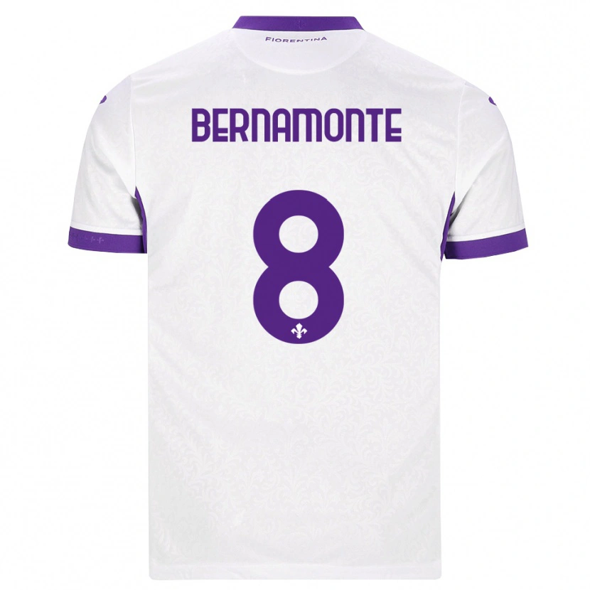 Danxen Hombre Camiseta Lorenzo Bernamonte #8 Blanco Morado 2ª Equipación 2026/27 La Camisa México