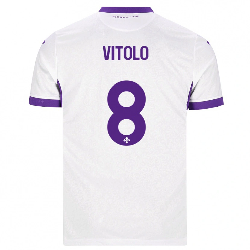 Danxen Hombre Camiseta Federico Vitolo #8 Blanco Morado 2ª Equipación 2026/27 La Camisa México