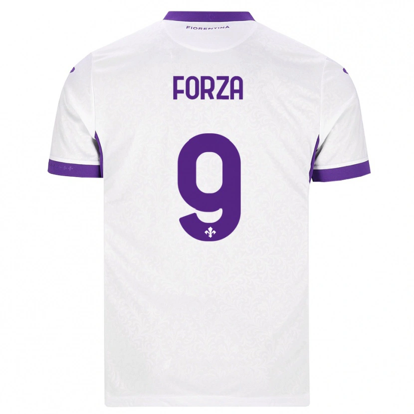 Danxen Hombre Camiseta Francesco Forza #9 Blanco Morado 2ª Equipación 2026/27 La Camisa México