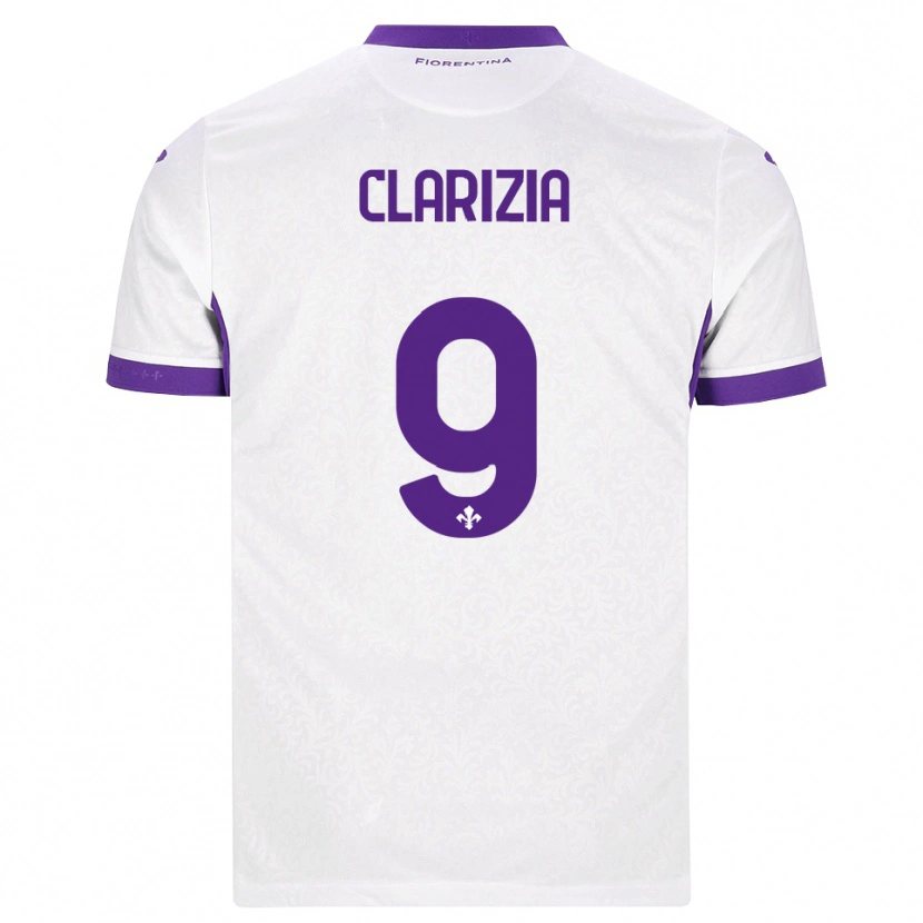 Danxen Hombre Camiseta Leonardo Clarizia #9 Blanco Morado 2ª Equipación 2026/27 La Camisa México