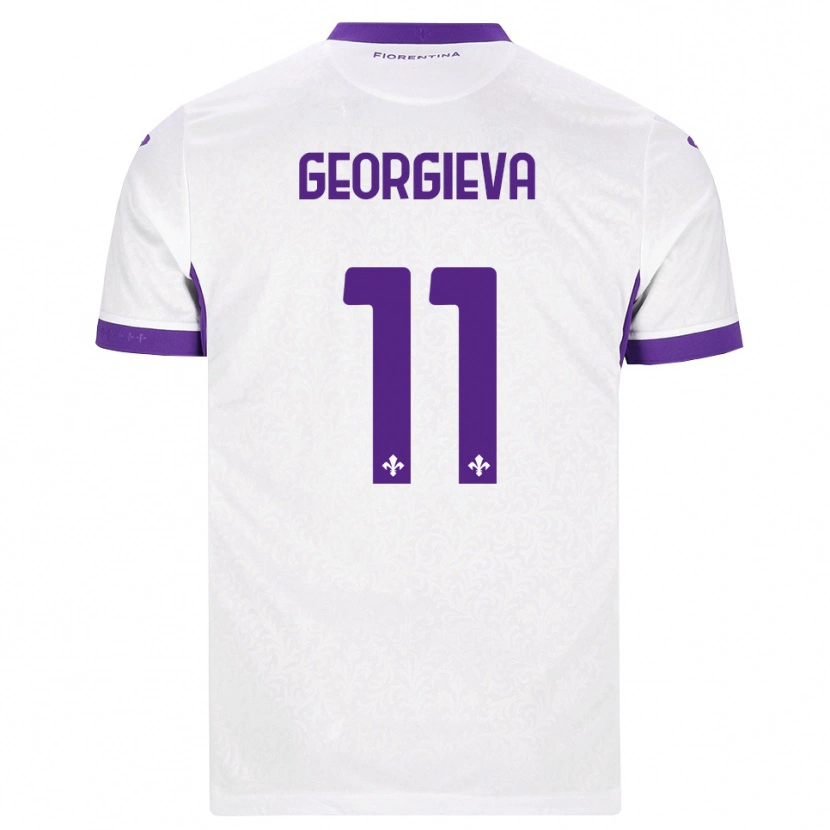 Danxen Hombre Camiseta Marina Georgieva #11 Blanco Morado 2ª Equipación 2026/27 La Camisa México