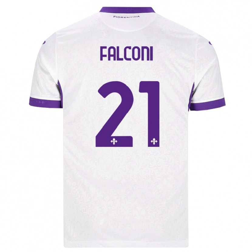 Danxen Hombre Camiseta Niccolo Falconi #21 Blanco Morado 2ª Equipación 2026/27 La Camisa México