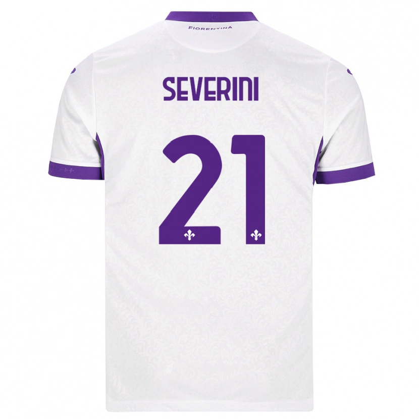 Danxen Hombre Camiseta Emma Severini #21 Blanco Morado 2ª Equipación 2026/27 La Camisa México