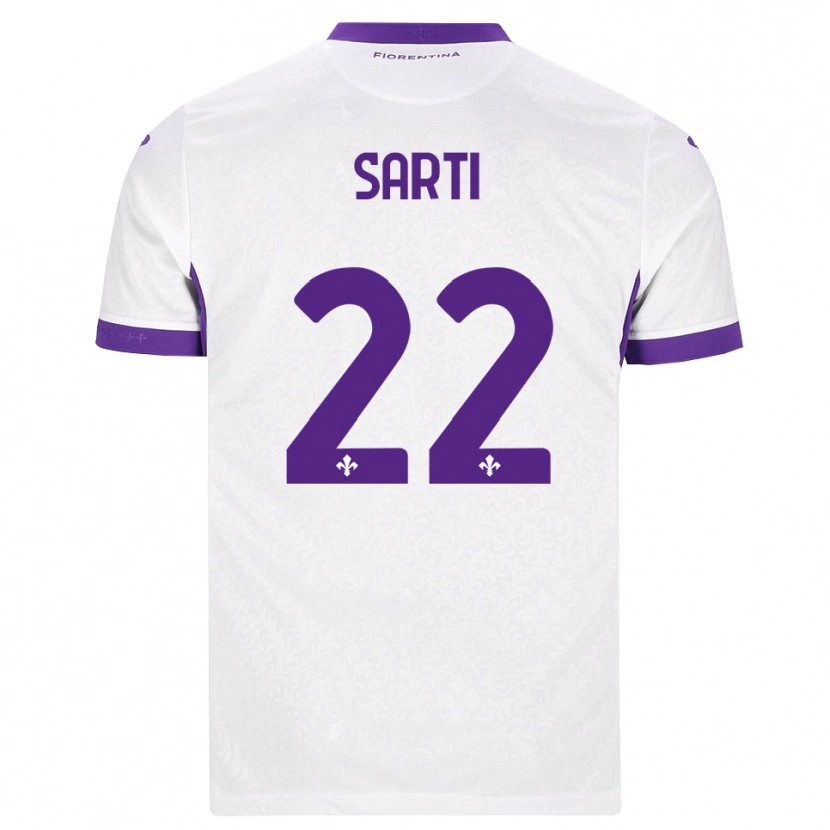 Danxen Hombre Camiseta Alessia Sarti #22 Blanco Morado 2ª Equipación 2026/27 La Camisa México