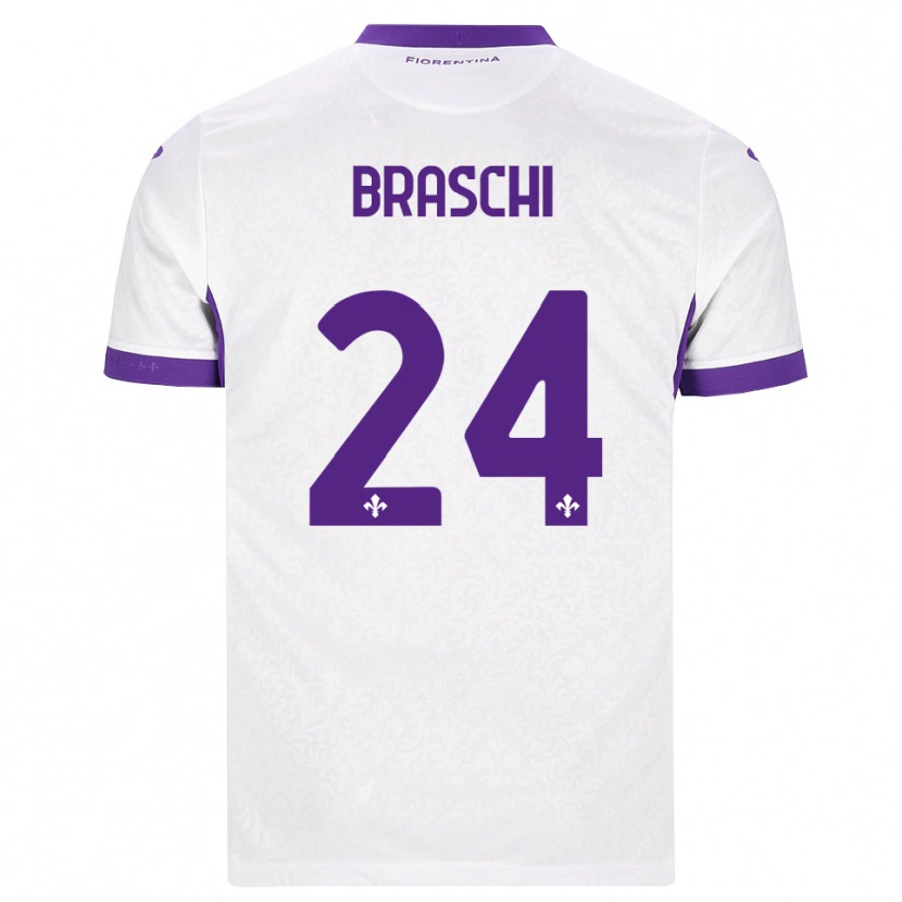 Danxen Hombre Camiseta Riccardo Braschi #24 Blanco Morado 2ª Equipación 2026/27 La Camisa México
