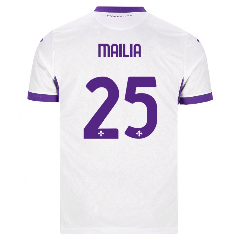 Danxen Hombre Camiseta Siria Mailia #25 Blanco Morado 2ª Equipación 2026/27 La Camisa México