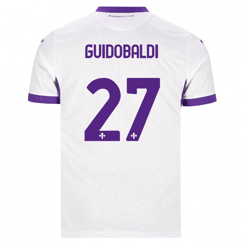 Danxen Hombre Camiseta Filippo Guidobaldi #27 Blanco Morado 2ª Equipación 2026/27 La Camisa México