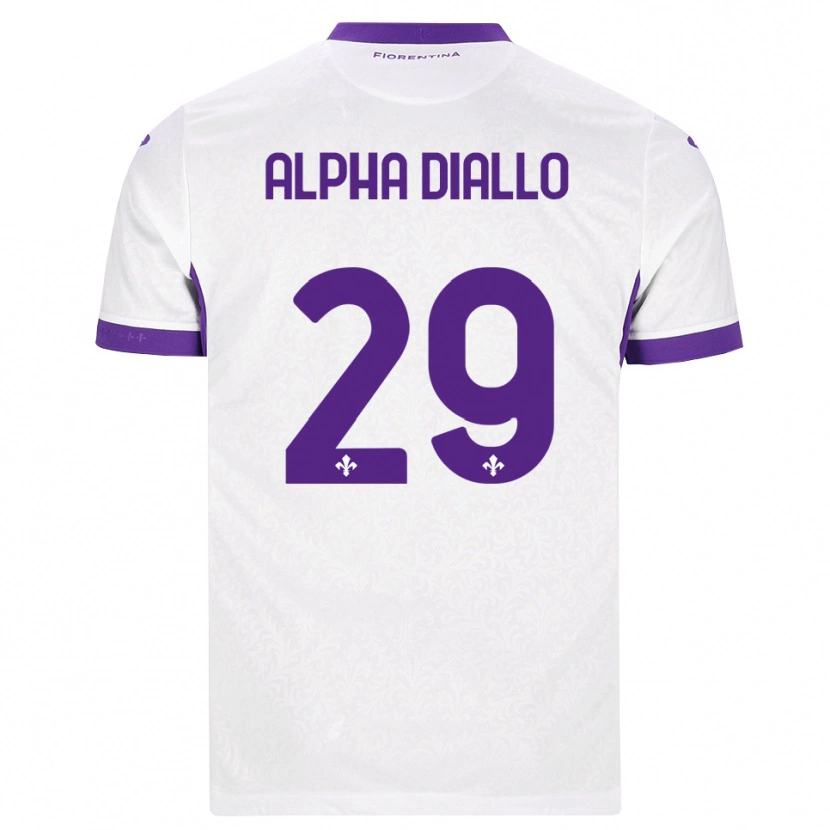 Danxen Hombre Camiseta Alpha Diallo #29 Blanco Morado 2ª Equipación 2026/27 La Camisa México