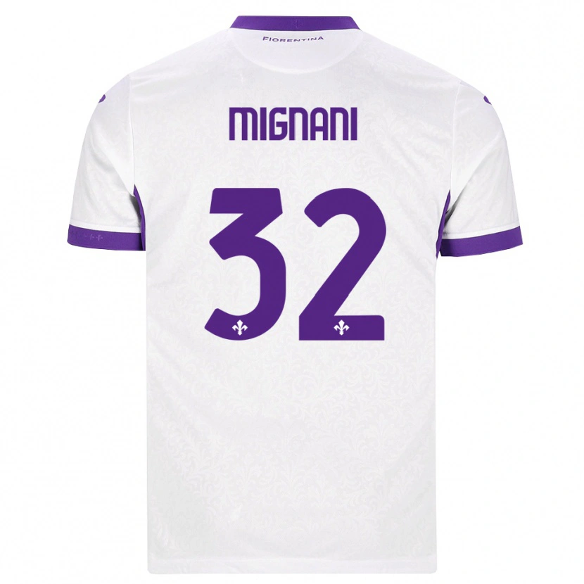 Danxen Hombre Camiseta Carlo Mignani #32 Blanco Morado 2ª Equipación 2026/27 La Camisa México
