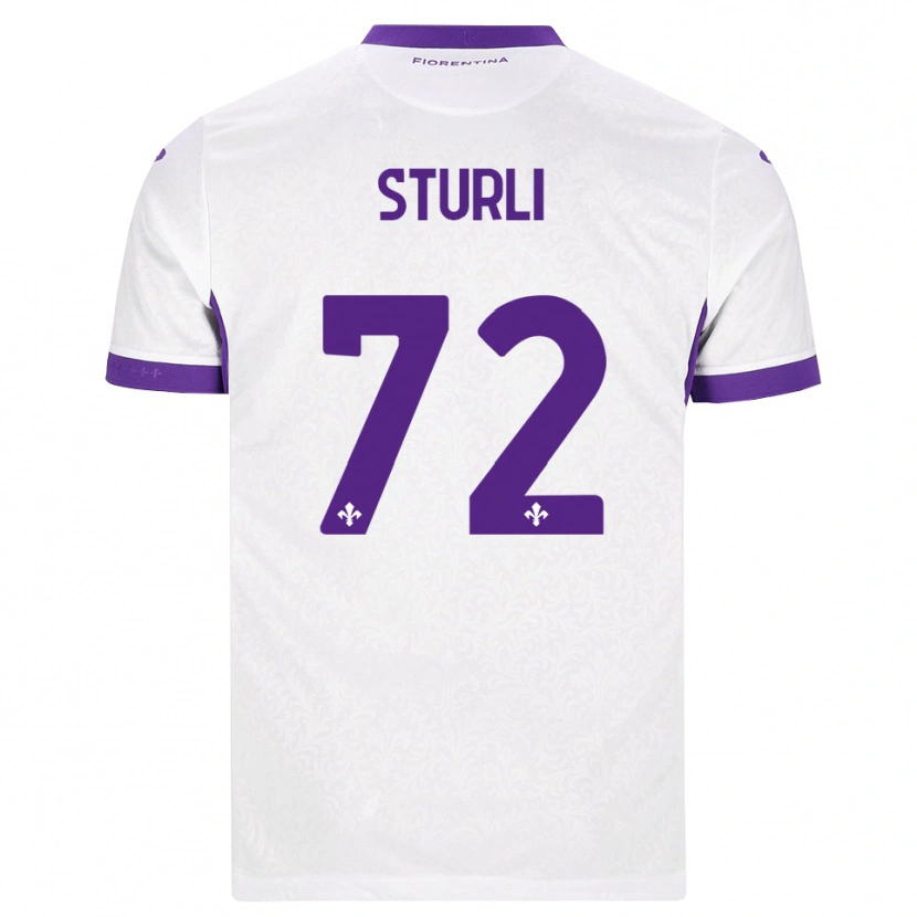 Danxen Hombre Camiseta Edoardo Sturli #72 Blanco Morado 2ª Equipación 2026/27 La Camisa México