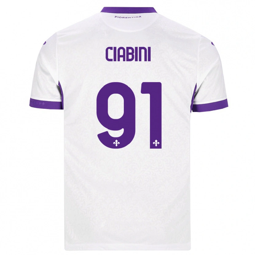 Danxen Hombre Camiseta Giulia Ciabini #91 Blanco Morado 2ª Equipación 2026/27 La Camisa México