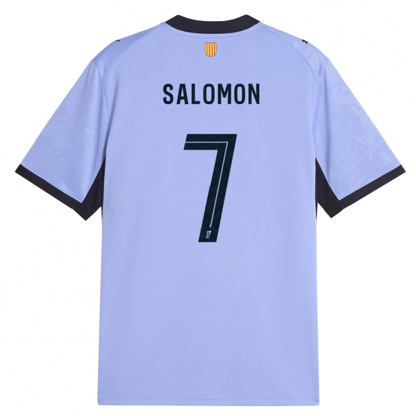 Danxen Hombre Camiseta Maëva Salomon #7 Lavanda Negro Equipación Tercera 2026/27 La Camisa México