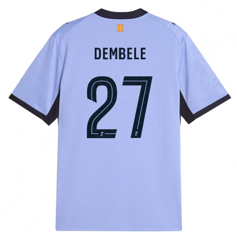 Danxen Hombre Camiseta Coumba Dembélé #27 Lavanda Negro Equipación Tercera 2026/27 La Camisa México