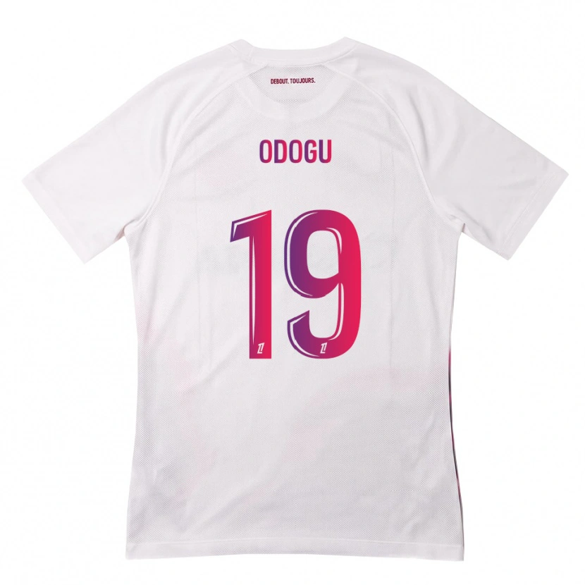 Danxen Hombre Camiseta David Odogu #19 Blanco Rosa Morado 2ª Equipación 2026/27 La Camisa México