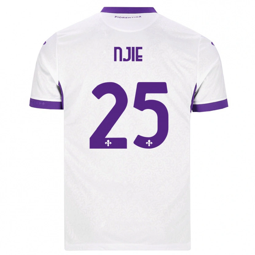 Danxen Hombre Camiseta Alieu Njie #25 Blanco Morado 2ª Equipación 2026/27 La Camisa México